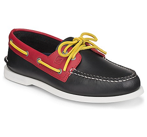 Authentic Original Flag Day 2-Eye Boat Shoe - Black-Red